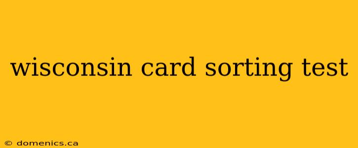 wisconsin card sorting test