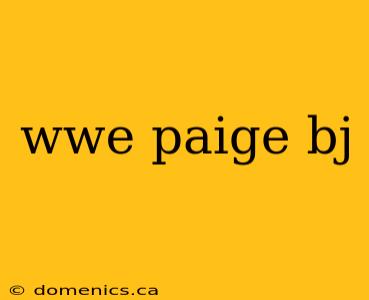 wwe paige bj