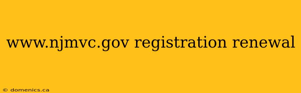 www.njmvc.gov registration renewal