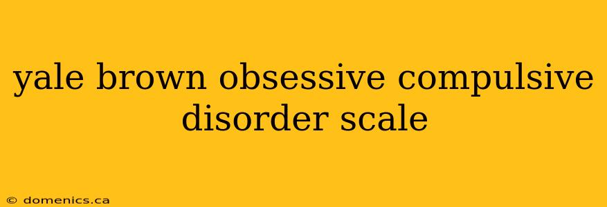 yale brown obsessive compulsive disorder scale