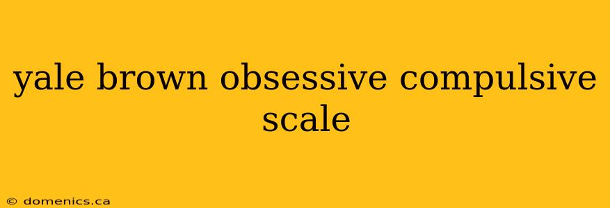 yale brown obsessive compulsive scale