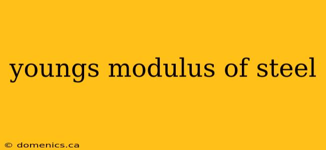 youngs modulus of steel