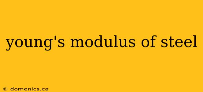 young's modulus of steel