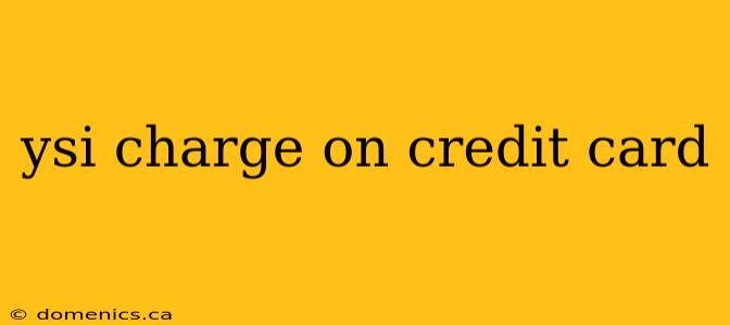 ysi charge on credit card