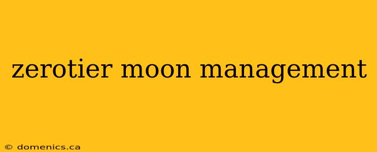 zerotier moon management